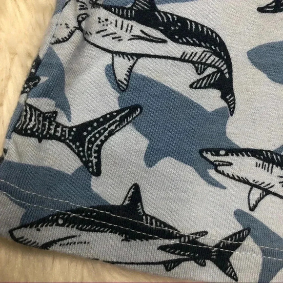 H&M Shorts Black & Blue Sharks  Size 2-3 Years - Picture 2 of 16